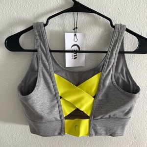 Gray Neon Tape Light n Luxe Strap Bra